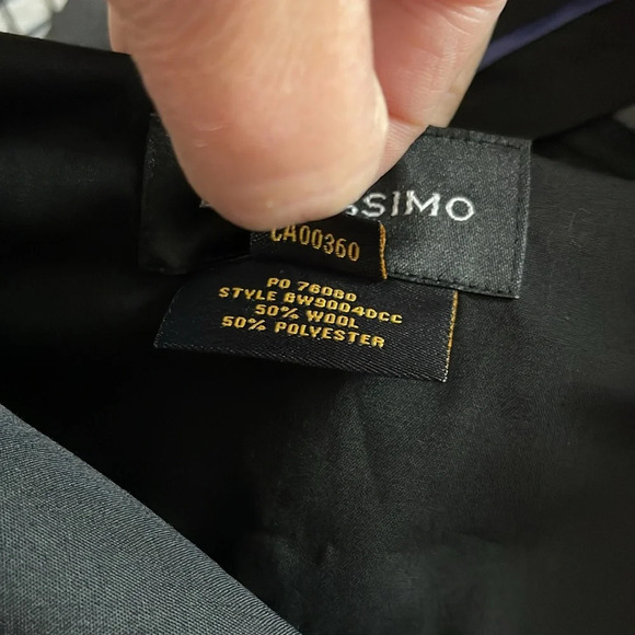 BELLISSIMO NWT Mens Grey Wool Blend Suit Separate Dress Pant Trousers Size 34x32 - Picture 10 of 13